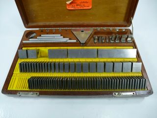 Vintage DoAll Square Gage Block Set 88 - S Incomplete - Machinist Metrology 1970s 2
