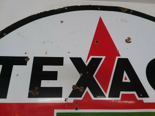 Texaco Sign,  Rare 1957,  Large 6 ' Round with Character 5