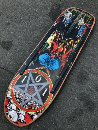 Vintage 1991 Natas Kaupas Devil Worship Skateboard Deck 101 Marc Mckee