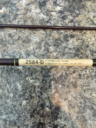 Vintage Rare Garcia Conolon 2584 - D ultralight Spinning Rod For Mitchell 508 Reel 7