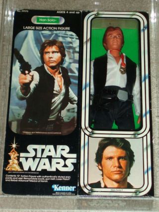 Vintage Star Wars 1979 Kenner Afa 80 Han Solo 12 " Inch Doll Misb Box