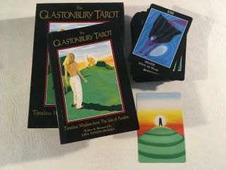 Vtg Glastonbury Tarot Lisa Tenzin - Dolma Book Deck Cards Oop Rare Avalon Wisdom