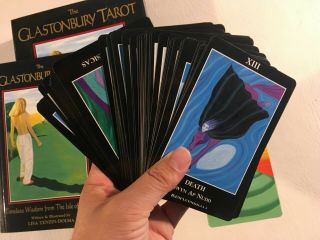 VTG Glastonbury Tarot Lisa Tenzin - Dolma Book Deck Cards OOP RARE Avalon Wisdom 3