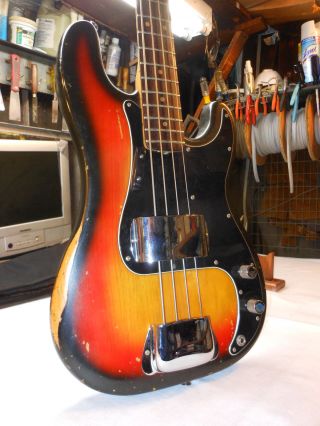 Vintage 1978 Fender Precision Bass Guitar Great Player.