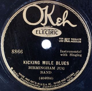 BIRMINGHAM JUG BAND: Cane Brake Blues OKEH 8866 Pre - War Rare 78 Hear 3
