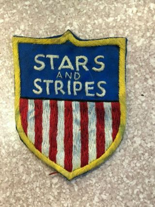 Rare Wwii Theater Made Stars And Stripes Patch Patch