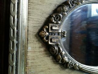 Vintage Ornate Gilded Mirror 11 X 15 In.  Silver Plated " A Reflection In Quality "