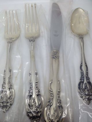 Gorham Lascala Sterling Silver - 4 Piece Flatware Place Setting - In Wrapper