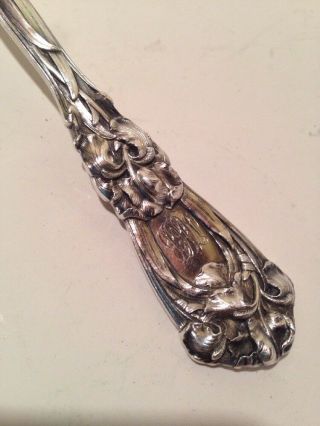 Durgin Iris (1905) Sterling Silver Table Serving Spoon (s) 8 - 1/2 " - Monogrammed