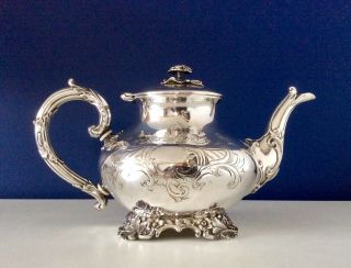 Exceptional 19th Century Georgian Repousse Old Sheffield Plate Teapot C1800