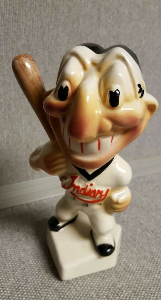 Vintage 1950s Cleveland Indians ceramic Gibbs - Conner Bank - Chief Wahoo 3