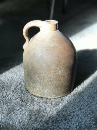Unearthed Antique Primitive 1800 ' s Salt Glazed Stoneware Jug Rare Vintage 2