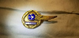 Vintage PAN AMERICAN AIRWAYS Steward Wing Pin Badge 1/10th 10K Gold 5