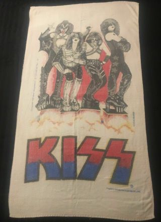 Kiss Aucoin Vintage Beach Towel - 1978 - Rare - Franco Mfg.  Smoke - Home