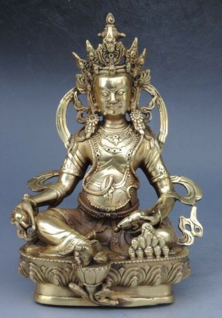 Chinese Tibet Old Brass Handwork Buddha Statues Avoiding Evils Decoration E02