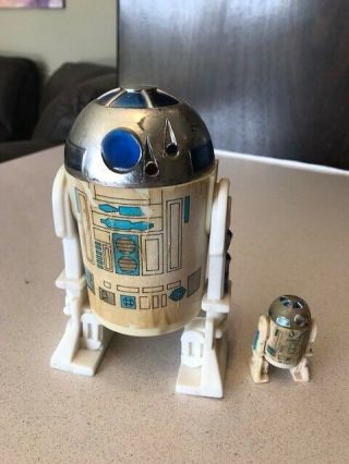 Star Wars Vintage Lili Ledy R2 - D2 12 Inch Mexico Very Rare And R2d2 3 Inches
