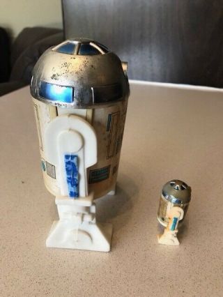 STAR WARS Vintage Lili Ledy R2 - D2 12 Inch Mexico Very Rare And R2D2 3 Inches 3