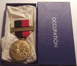 Vintage Ww Ii Navy Occupation Medal With Europe Bar