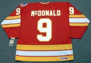 Lanny Mcdonald Calgary Flames 1989 Ccm Vintage Throwback Away Nhl Hockey Jersey
