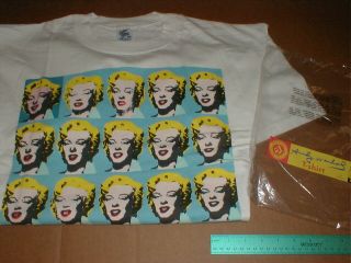 Andy Warhol Marilyn Monroe XL t - shirt stock Made in USA 1993 NOS 11