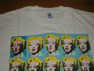 Andy Warhol Marilyn Monroe XL t - shirt stock Made in USA 1993 NOS 9