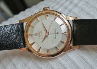 Vintage Swiss Omega Constellation automatic watch,  18K rose gold,  14381 - 551,  runs 8