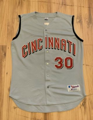 Vintage Rare Cincinnati Reds Ken Griffey Jr.  Authentic Jersey Mens Xl (48) Grey