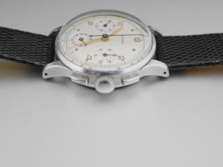 VINTAGE 40 ' S 50 ' S CARTIER CHRONOGRAPH WATCH RUNS BUT FOR REPAIR EXU IMPORT CODE 5