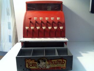 Vintage Tom Thumb Toy Metal Cash Register - Western Stamping Co.  Jackson MI USA 2