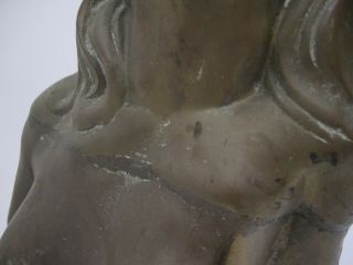 Vtg Large Brass Metal Maritime Nautical Sea Mermaid Statue Sculpture Nude 19 