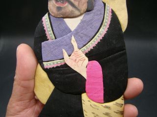 Chinese 1920 ' s silk and paper figure u6239 4