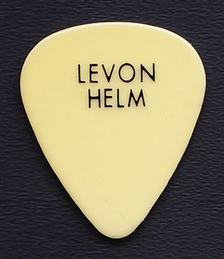 Vintage The Band Levon Helm White Guitar Pick - 1970s Tours