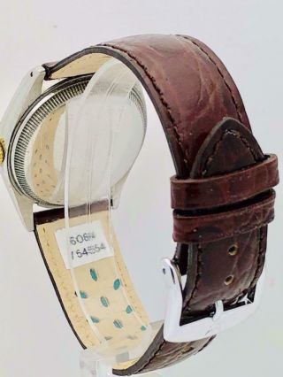 Estate Vintage Rolex BIG Bubbleback 6084 Men ' s Watch in 14kt & Stainless Steel 5