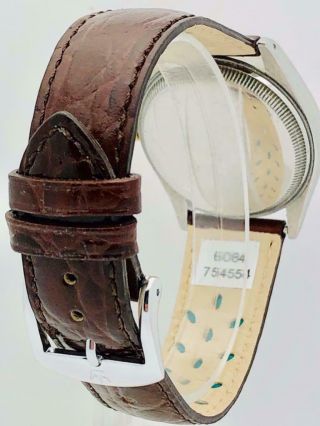 Estate Vintage Rolex BIG Bubbleback 6084 Men ' s Watch in 14kt & Stainless Steel 6