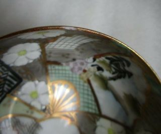 ANTIQUE JAPANESE Kutani Hand Painted TEA CUP INSIDE & OUTSIDE GEISHA Decorated 6