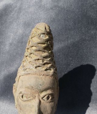 Ancient West African Mali Timbuktu Male/Female Head Figure Cast Bronze Sculpture 3