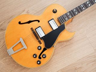 1969 Gibson Es - 175dn Vintage Archtop Electric Guitar Blonde Pat T Tops W/ Case