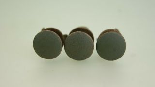 Ww2 German Helmet Rivets/washers Set Of 3,  Orig. ,  Maker Marked,  Paint Intact