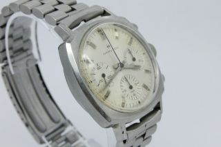 VINTAGE Hamilton Heuer Camaro ref.  7220 Mens Steel Chronograph Watch Valjoux 72 4