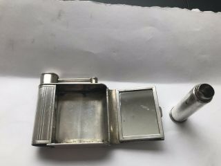 Vintage Sterling Silver Dunhill Vanity - Mirror & Lipstick Compact Combo