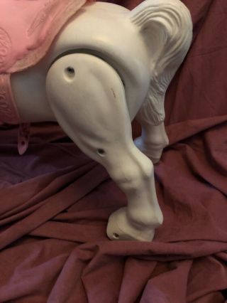 Vintage 1960s MARVELETTE the Mustang Ride - On Horse Toy Very Rare White 4
