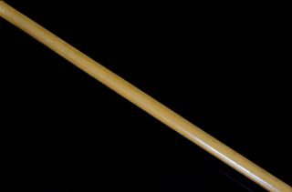 HANDSOME 1917 ANTIQUE ENGLISH 9k ROSE GOLD COW HORN ARMORIAL WALKING STICK CANE 9
