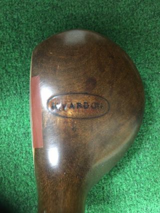 Antique Vintage Hickory Shaft Golf Harry Vardon Brassie Persimmon Wood