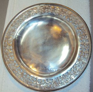 1825 Austro - Hungarian Round Articulated Serving Plate Vienna 812 Silver 13 Loth