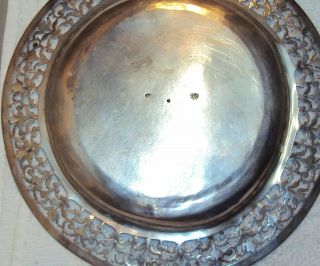1825 Austro - Hungarian Round Articulated Serving Plate Vienna 812 Silver 13 Loth 3