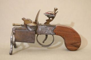 RARE VINTAGE DUNHILL TINDER PISTOL GUN TABLE CIGARETTE LIGHTER,  ORIG/NEW BOX 3