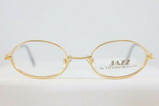 Vintage Tiffany Jazz Tj18 23kt Gold Plated Lunettes Eyeglasses Brille