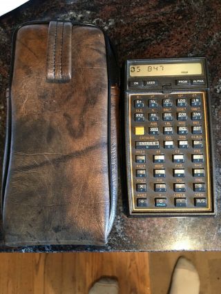 Vintage Hewlett Packard Hp 41cv Calculator W/ 3 Modules Soft Case