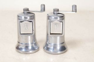 Vintage Perfex Set Of Salt Mill And Pepper Grinder.  Made In France Marked S & P