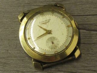Vintage Longines 14k Yellow Gold Case Mechanical Watch Repair Not